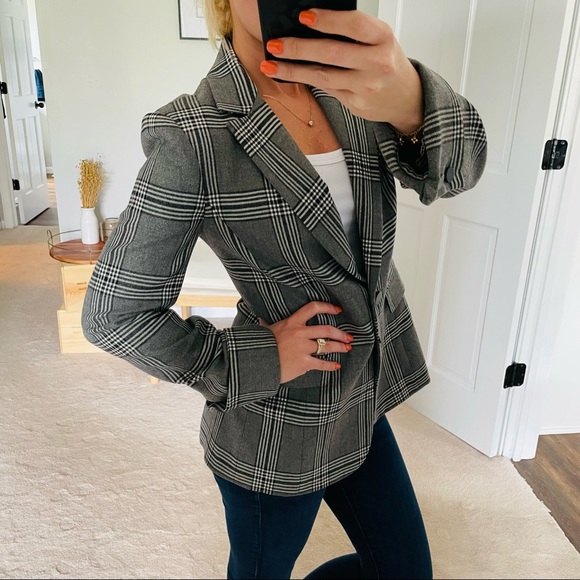 Alice + Olivia Pauline Blazer Jacket Grey XS House of Colour (HOC) Winter - Picture 3 of 4